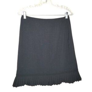 Laura Scott Black Ruffle Fringe Trim Career Pants